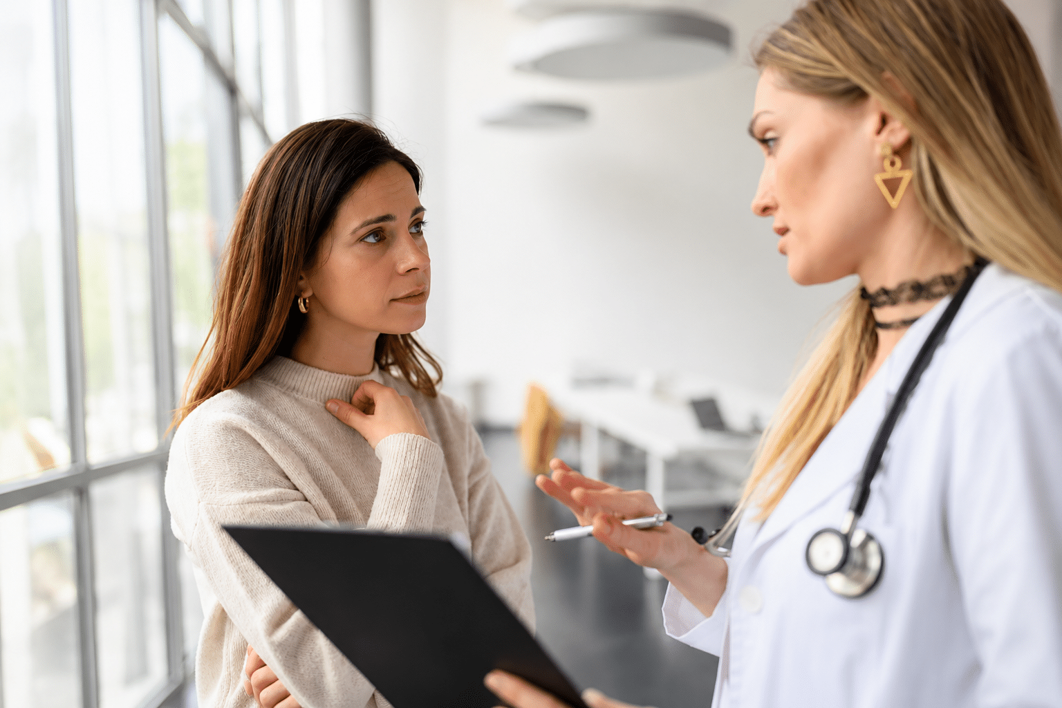 Clinician reviewing patient health risks before GLP-1 or GIP therapy