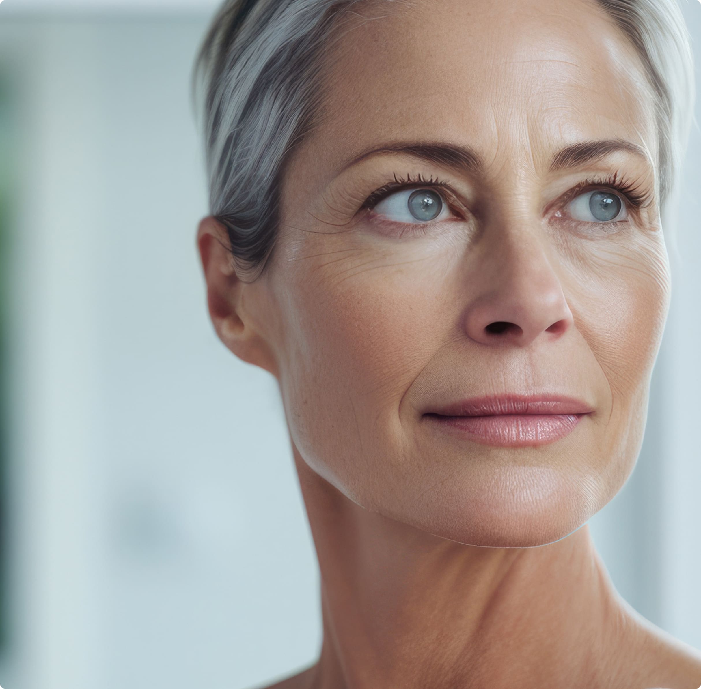 50yearold blonde who is standing restroom generative ai 1