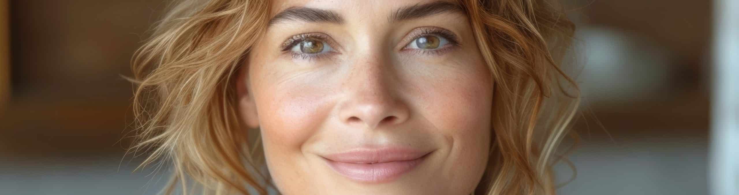 Caucasian woman portrait smiling frame generative ai 1 1