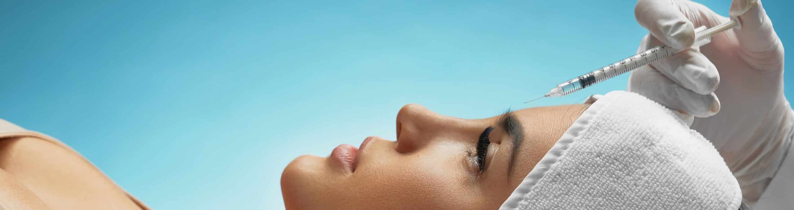 Cosmetic botox injection forehead 1