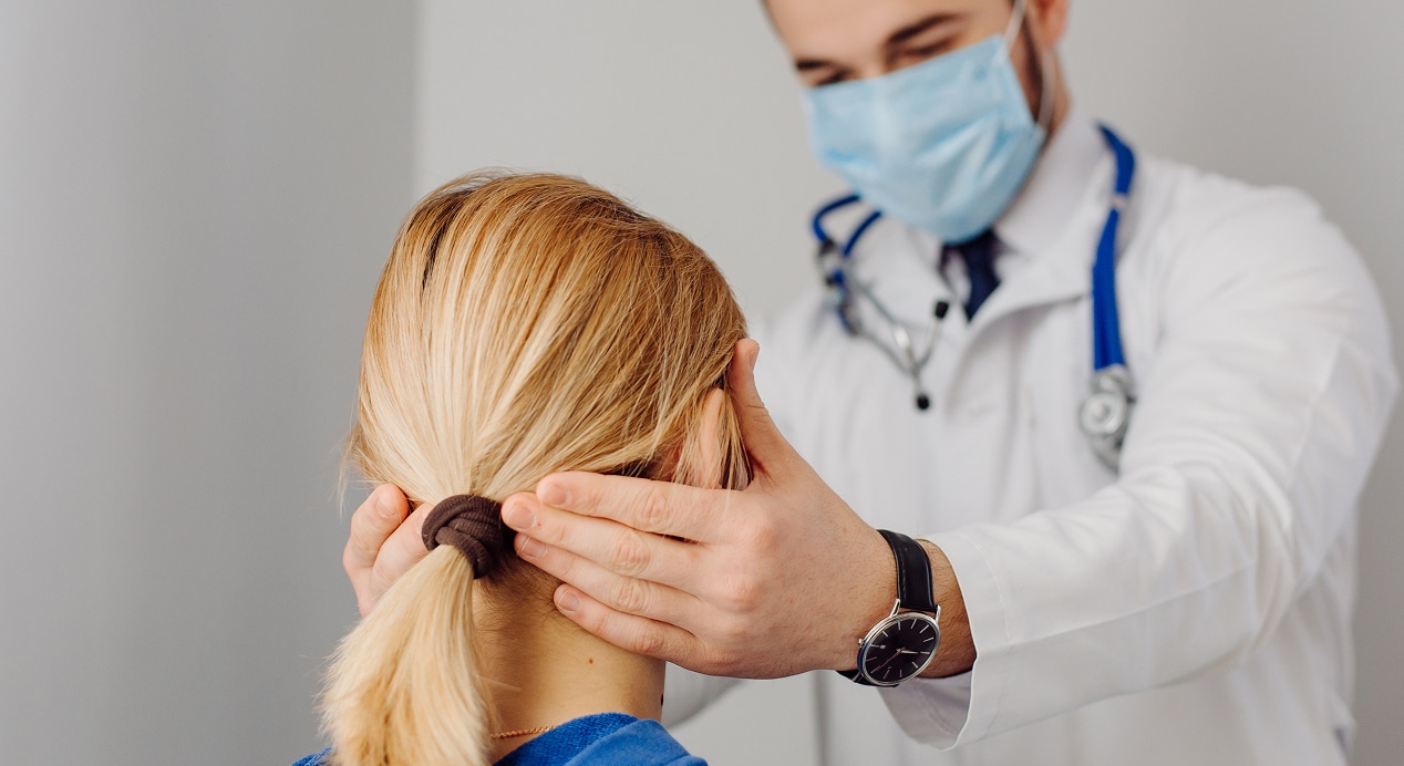 Doctor examines patient medicine health care concept 1