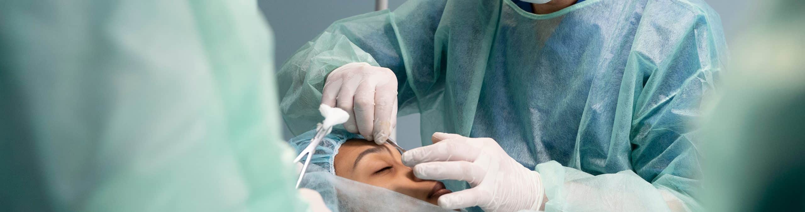 Doctors operating room performing rhinoplasty 1