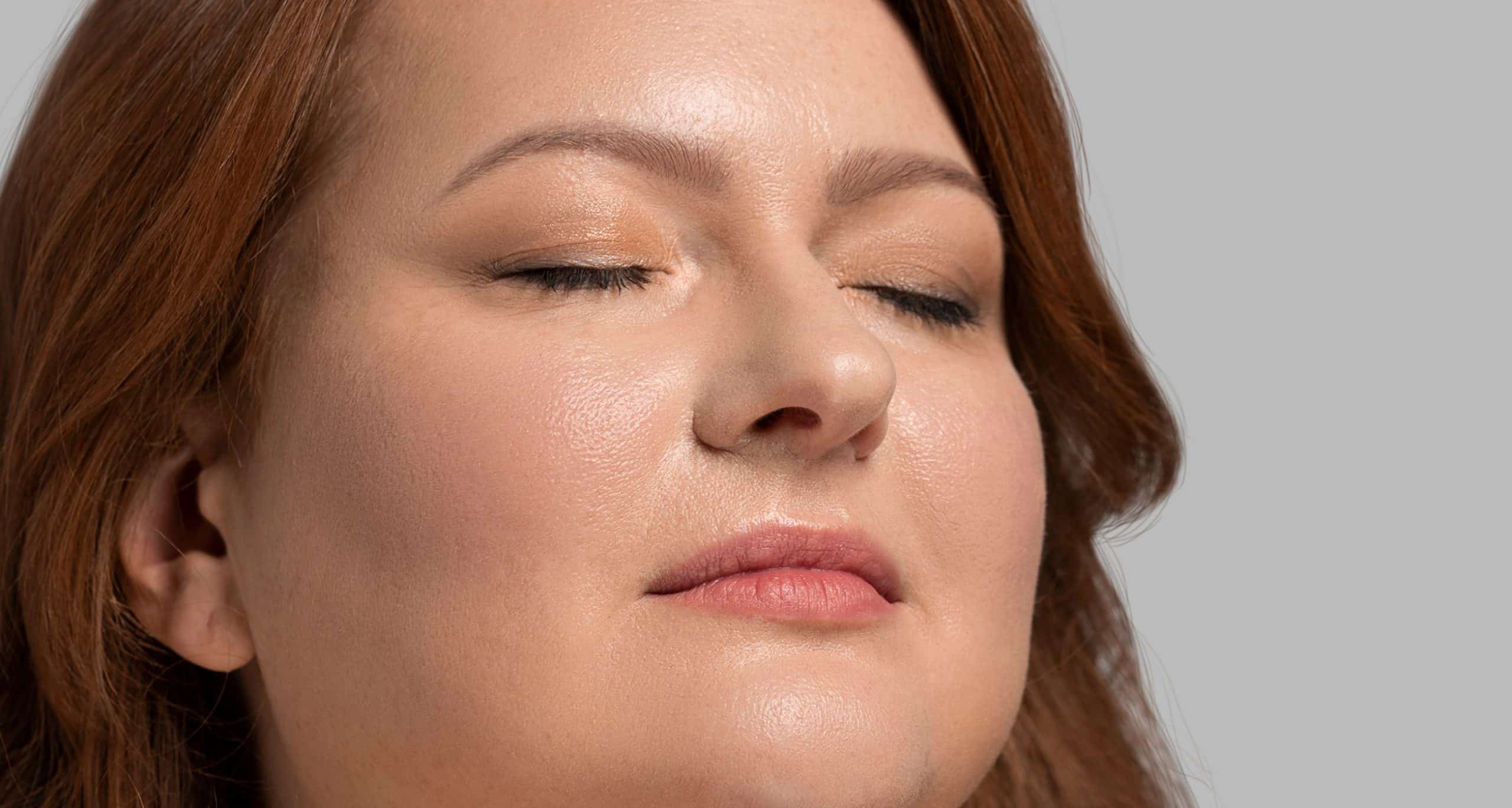 Front view plus size model posing studio 1