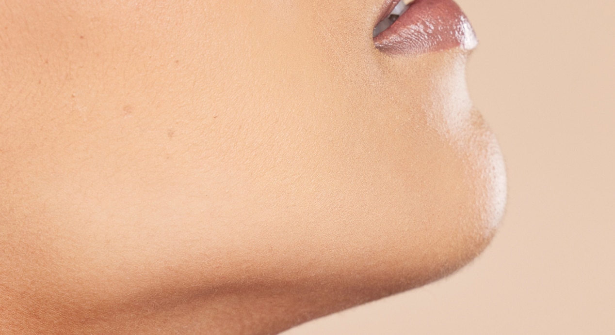 Makeup beauty face woman with mockup skincare isolated studio background spa dermatology side profile facial cosmetics…