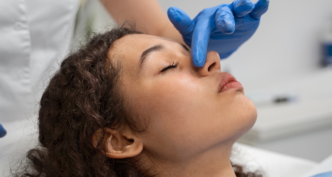 Patient undergoing microneedling procedure 2 2