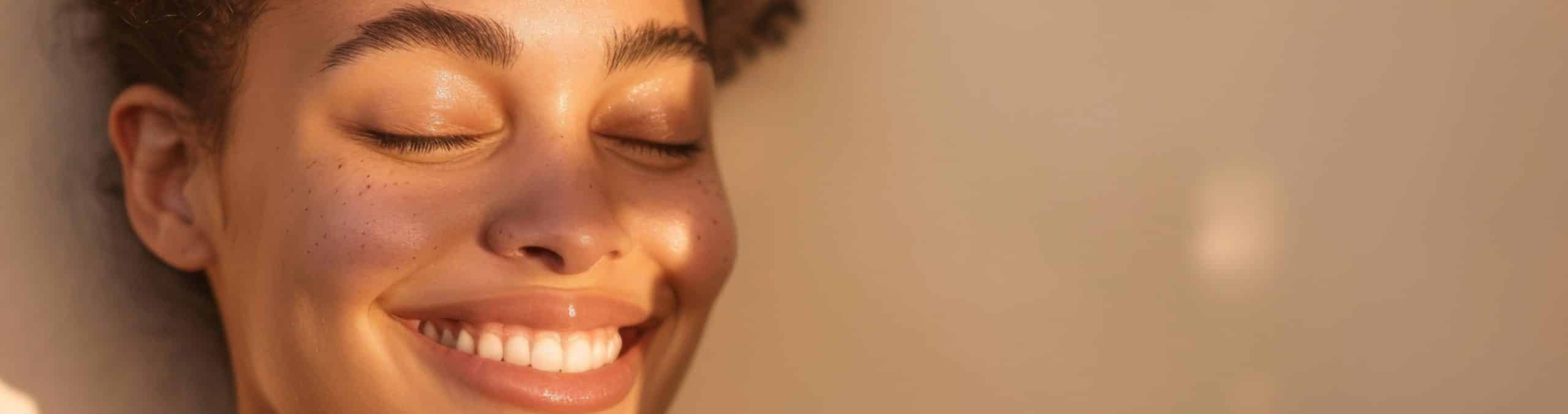 Radiant woman enjoying golden hour light 1 1